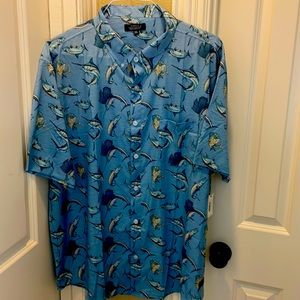 Mens NWT Simply Southern SS Casual Button Down Shirt in XXL.